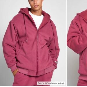 Men's Casual Hoodie in Rose by [Brand]